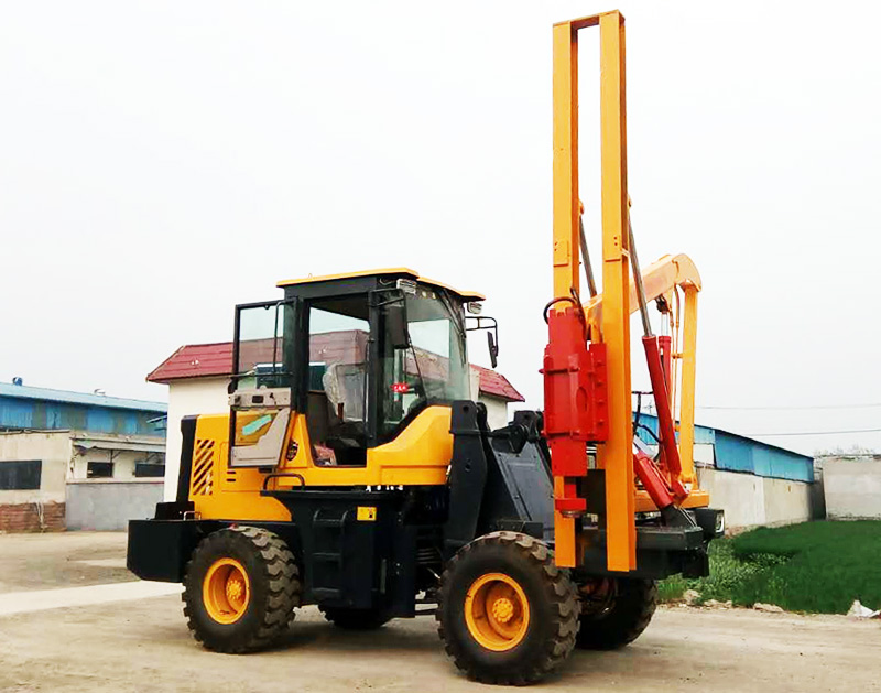 鏟車式護欄打樁機